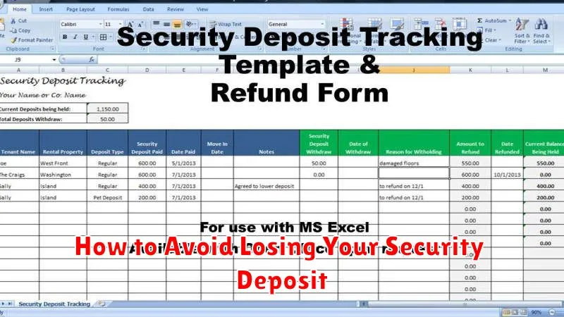 How to Avoid Losing Your Security Deposit